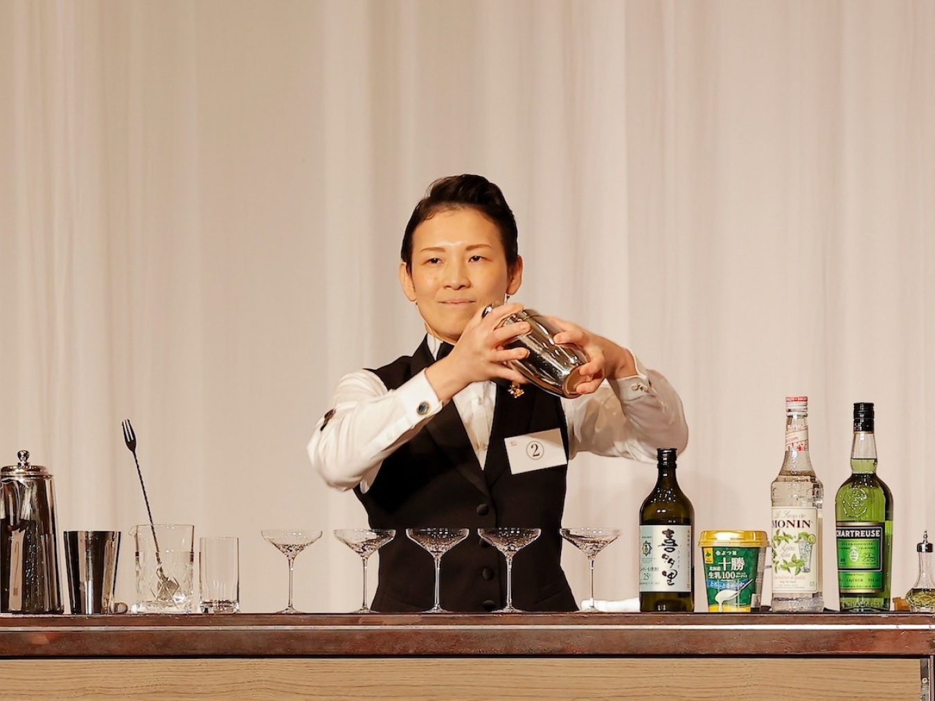 2019年 「HBA/KOKUBU カクテルコンペティション」「 ウニクム ハイボール チャレンジ」優勝、2021年「 第32回HBA CLASSIC創作カクテルコンペティション チャンピオンシップ2021」総合準優勝 など、華麗な経歴を持つ名取さん。ユネスコの無形文化遺産に登録されたことから、今後、本格焼酎を使ったカクテルのオーダーが増えてくると感じ、このコンペへの出場を決めたそう。