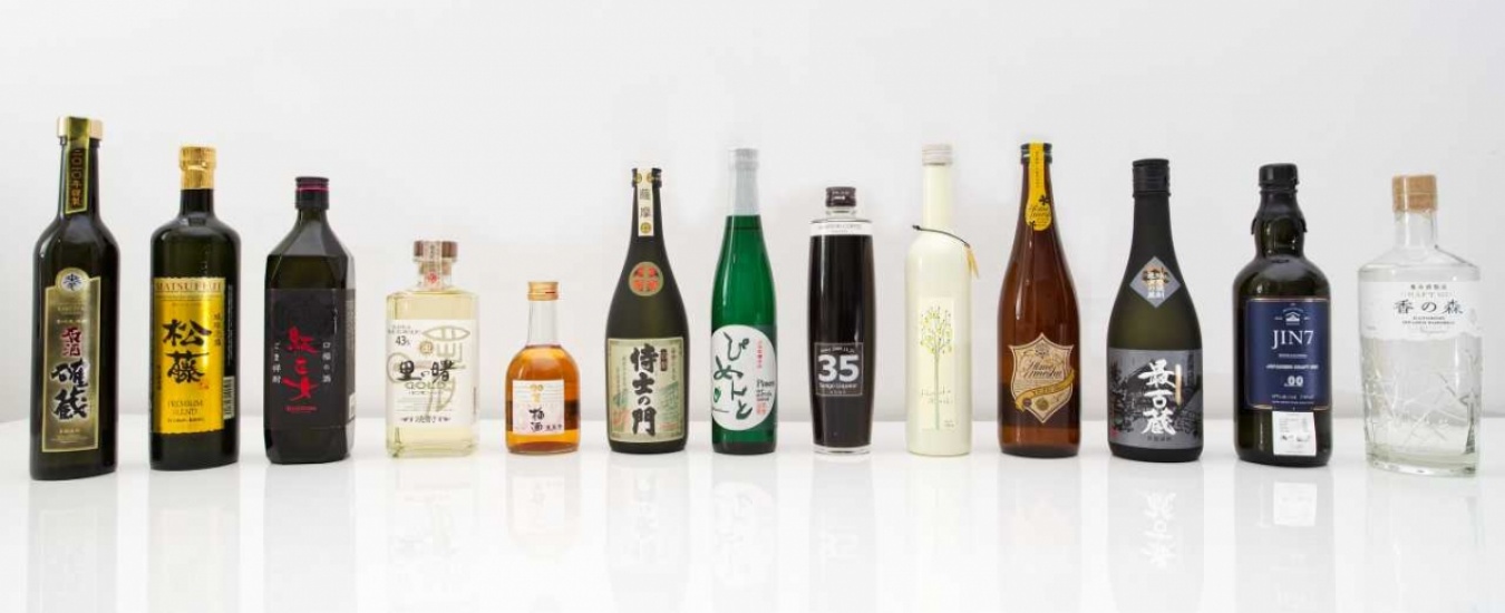 「Ginza Berlin」で取り扱うジャパニーズスピリッツたち。
