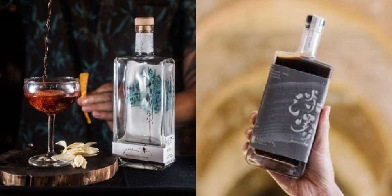 ＜左＞Perfume Trees Gin ＜右＞漆黒（ペールインク）