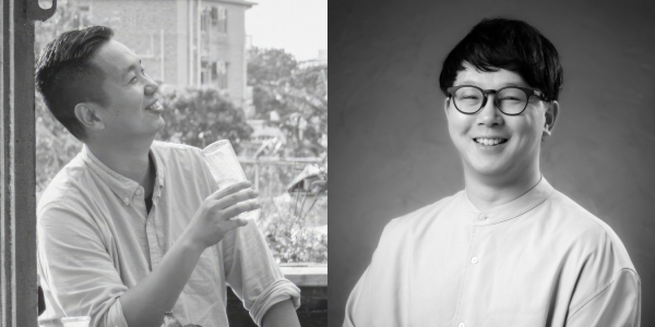 丹丘蒸留所 共同代表のお二人。代表取締役のジョセフ・チョウ（JOSEPH CHEUNG）さん（左）と針ヶ谷元基さん（右）。