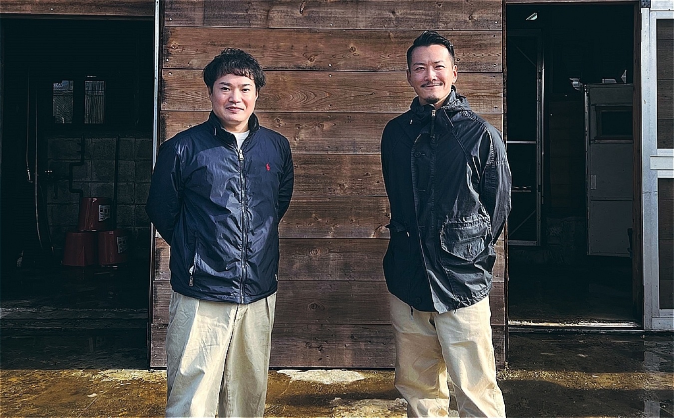 瑞穂酒造の仲里彬さん（左）と後閑信吾さん（右）。